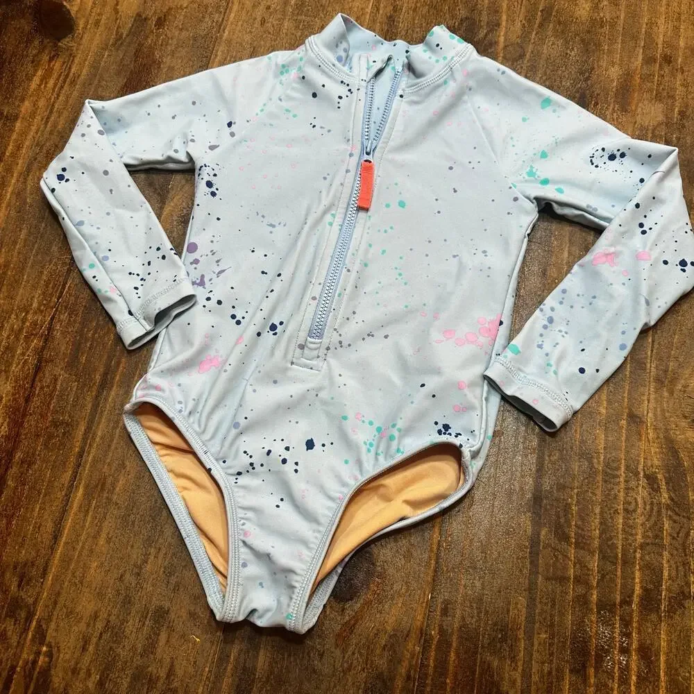 Crewcuts long sleeve rashguard sz 3 Girls UPF Swimsuit